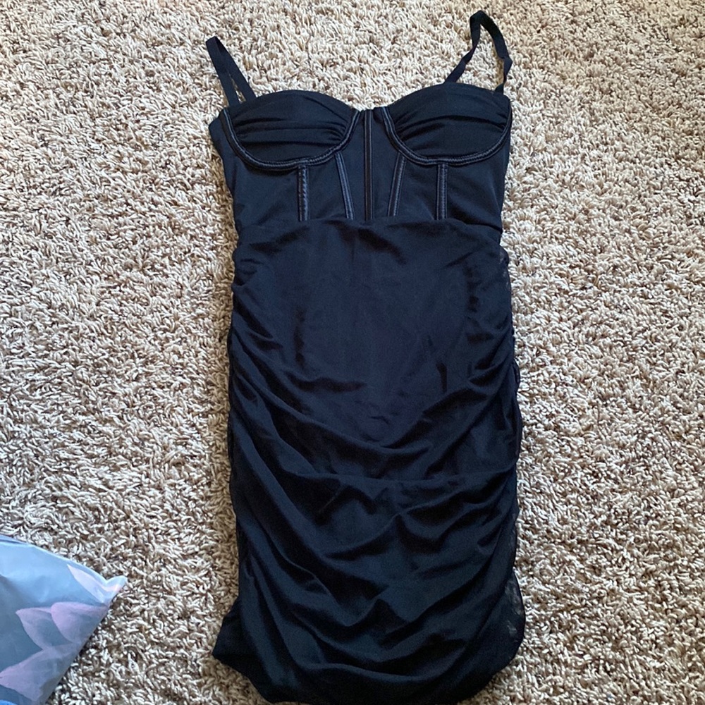 Rosedress Classic Ruched body on mesh mini corset dress , no tag but brand new